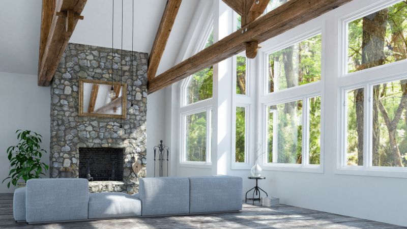 Contemporary Living Room Windows